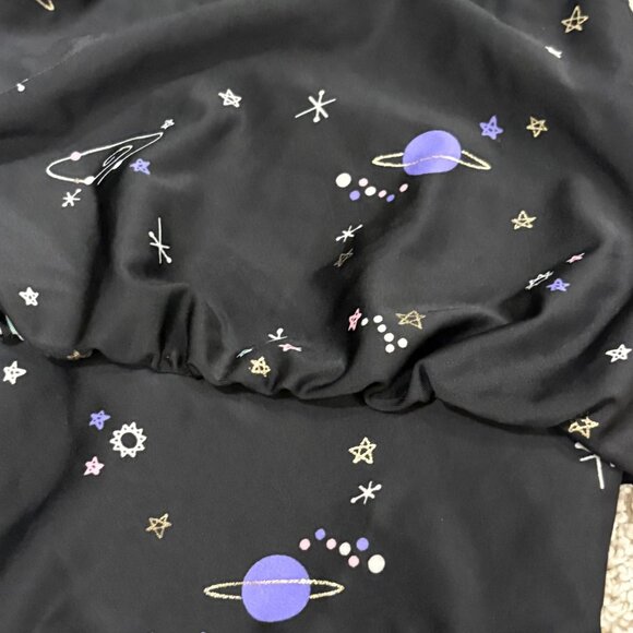 Cat & Jack Girls 3T Space Print Halter One-Piece Swimsuit Black - Picture 4 of 4